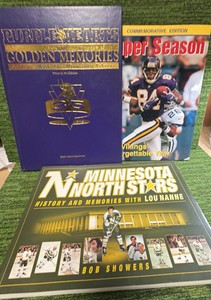 3 Minnesota Coffee Table Vikings, North Stars- LARGE Books, Nice Good Condition