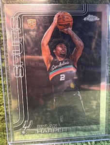 Topps 2025-26 Topps Chrome Update Dylan Harper RC Base San Antonio Spurs #252