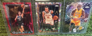 2025 Topps Chrome Update 3 Card Lot Franz Wagner 299 Numbered, Jalen Brunson Ray Wave, SHAQ Insert Refractor