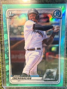 JERAR ENCARNACION 2020 Bowman Chrome ROOKIE AQUA REFRACTOR 125  MARLINS