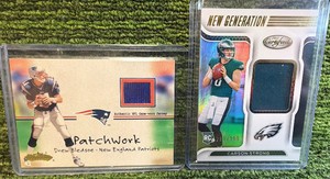 2001 Fleer Showcase Patchwork Drew Bledsoe #DRBLCARSON STRONG 2022 Certified New Generation Rookie Patch Jersey 399 Eagles