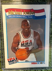 Michael Jordan 1991-92 NBA Hoops USA Basketball Team #579 Base Set Card