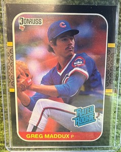 1987 Donruss Baseball   Rated Rookies  Greg Maddux  Card #36 RC HOF RC Rookie 