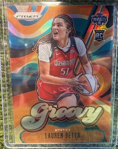 2026 Panini PRIZM Groovy Lauren Betts Washington Mystics RC Rookie Card