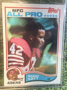 1982 Topps Ronnie Lott San Francisco 49ers #486 All Pro Football Card