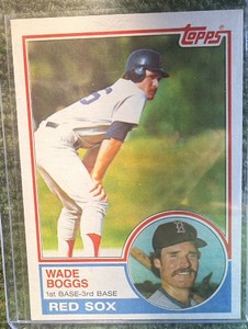 1983 Topps Wade Boggs #498 HOF Boston Red Sox Rookie RC