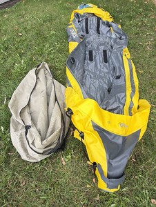 INTEX Inflatable Kyak.  Approx. 12 foot with carry Bag -  NEEDS to be patched, small leak