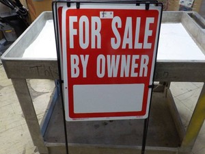 3 Laminated For Sale Signs with Stands