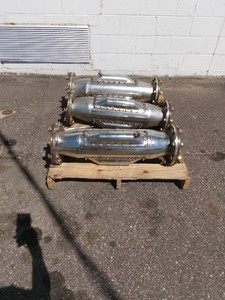 Three stainless steel industrial