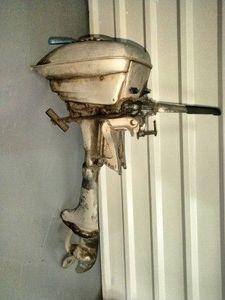 Vintage outboard boat motor,