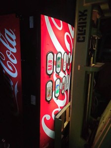 Coca-Cola glass-front or stacked-style beverage vending machine