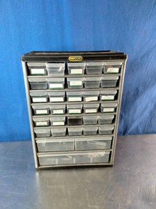 Multi-drawer plastic parts organizer,