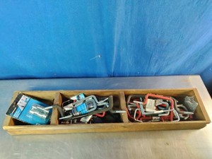 Various hardware hooks, such as vinyl-coated storage and screw-in utility hooks