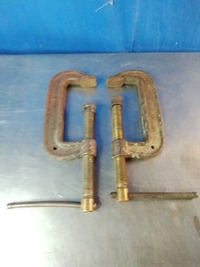 Pair of vintage Cincinnati Tool Co. No. 540 C-clamps (made in the USA