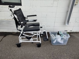 ActiveAid 285 Tilt-in-Space ShowerCommode Chair and other accessories