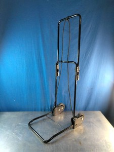Folding luggage cart and utility dolly with a two-wheeled base