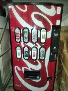 Coca-Cola glass-front or stacked-style beverage vending machine