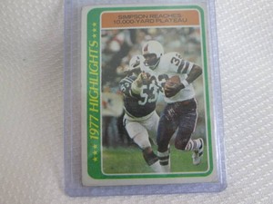 1978 Topps OJ Simpson Card ...