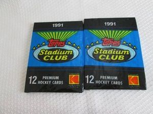 2 1991 Stadium Club Hockey Packs...