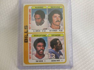 1978 Topps OJ Simpson Bills Leaders...