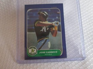 1986 Fleer Jose Canseco Mini Rookie...