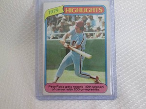 1980 Topps Pete Rose Highlight Card...