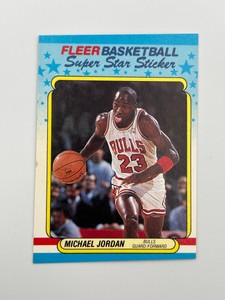 1988-89 Fleer Basketball Sticker #7 Michael Jordan Chicago Bulls