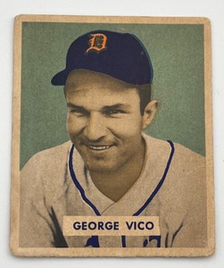1949 Bowman Baseball #122 George Vico Detroit Tigers