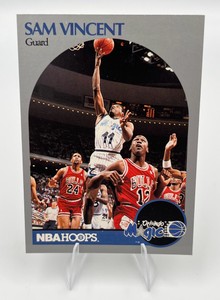 1990 Hoops Basketball Sam Vincent #223 with Michael Jordan Wearing #12 Jersey (NM)