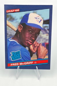 1986 Donruss Leaf Baseball #28 Fred McGriff RATED ROOKIE Toronto Blue Jays HOFer (NM)