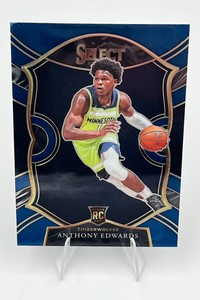 2020-21 Panini Select Concourse Blue #61 Anthony Edwards RC Minnesota Timberwolves (NM)