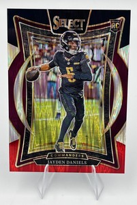 2024 Panini Select Concourse #26 Jayden Daniels RC RedBlack Prizm Shock (NM)