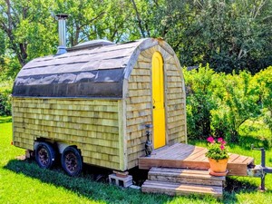 2016 Professionally Custom-built, Fully Insulated Mobile Sauna with Skylight and Deck Reserve is $12,500