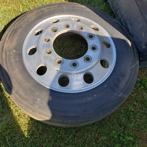 Power King 25570R22.5 Tire with Rim