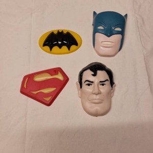 Wilton Enterprises 1977 DC Comics Cake Toppers Including Batman and Superman Logos