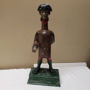 Vintage Cast Iron Figurine - Good for him & good for you since Seventeen Hundred & Forty Two