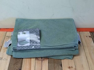 WHITLEY WILLOWS COTTON BATH MAT GREEN 4PK