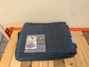 WHITLEY WILLOWS COTTON BATH MAT BLUE 4PK