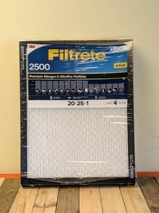 NEW 3M FILTRETE 2500 20x25x1 FILTERS 4PK.