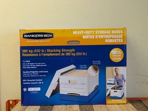 NEW BANKERS BOX HEAVY DUTY STORAGE BOXES 10PK