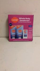 NEW LUME WHOLE BODY DEODORANT 3PK