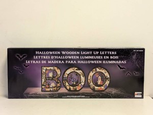 HALLOWEEN WOODEN LIGHT UP LETTERS