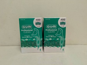 (2) NEW G.U.M. PROFESSIONAL CLEAN FLOSSERS 450CT.