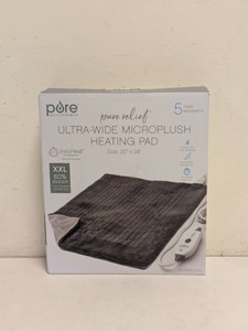 NEW PURE ENRICHMENT ULTRA-WIDE MICRO PLUSH HEATING PAD