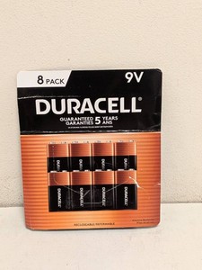 NEW DURACELL 9V BATTERIES 8PK.