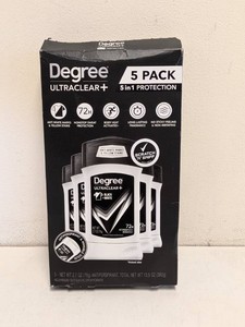 NEW DEGREE ULTRACLEAR PLUS DEODORANT 5PK