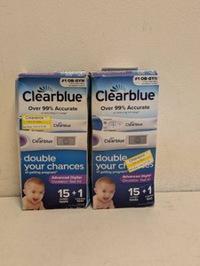 (2) NEW CLEARBLUE PREGNANCY OVULATION TEST 151 CT.