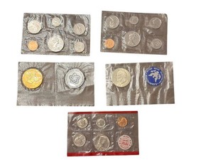 Vintage U.S. Mint Uncirculated Coin Sets (Lot of 5)