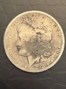 Antique 1892 Morgan Silver Dollar