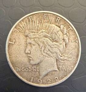 Vintage 1922 Peace Silver Dollar